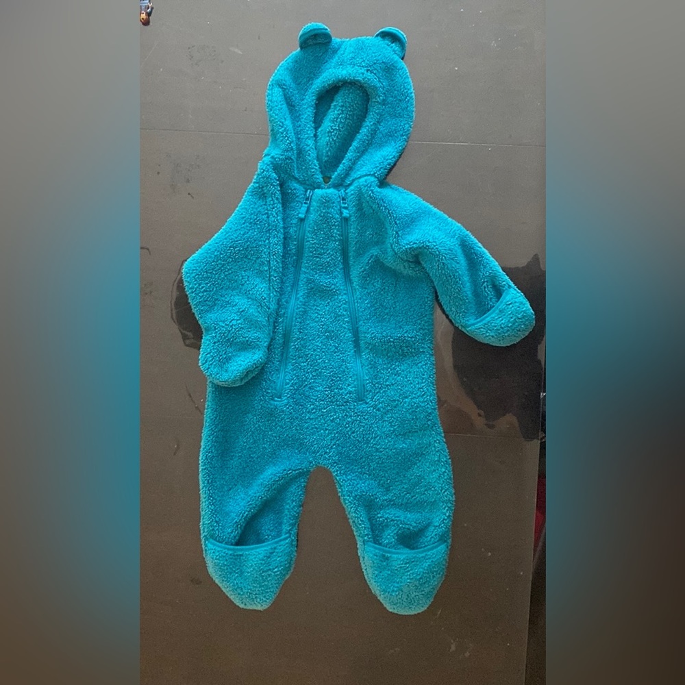L.L. Bean Infants’ Hi-Pile Fleece Bunting Teal 6-12 months